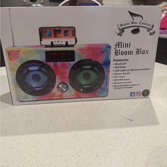 Tie-Dye Mini Boombox - Picture 2 of 6